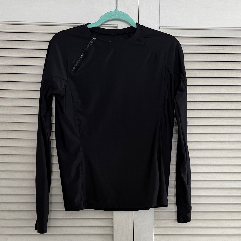 Mott 50 Margo Long Sleeve Swim Shirt Rash Guard Size L Black